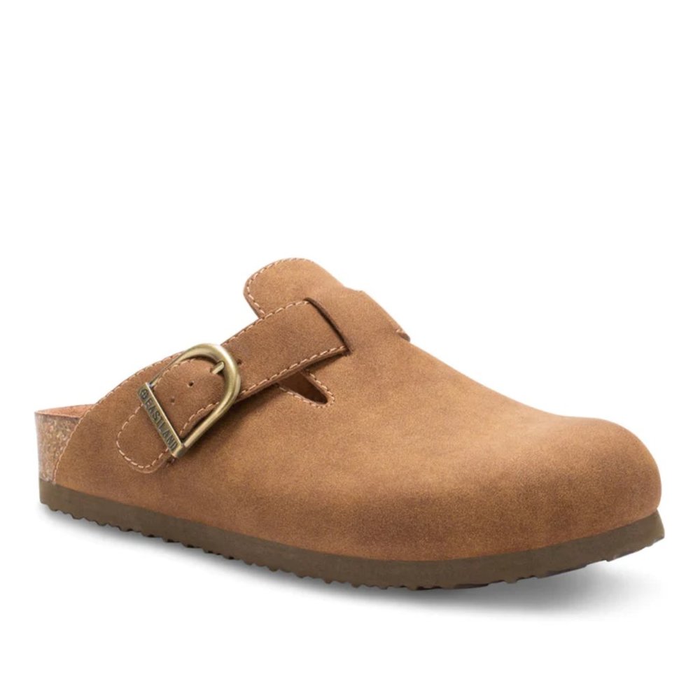 Eastland NEW Clog Suede Leather Fur Lining Mule Cork Wedge Comfort Women 10 - Picture 1 of 13